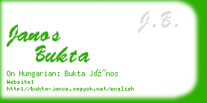 janos bukta business card